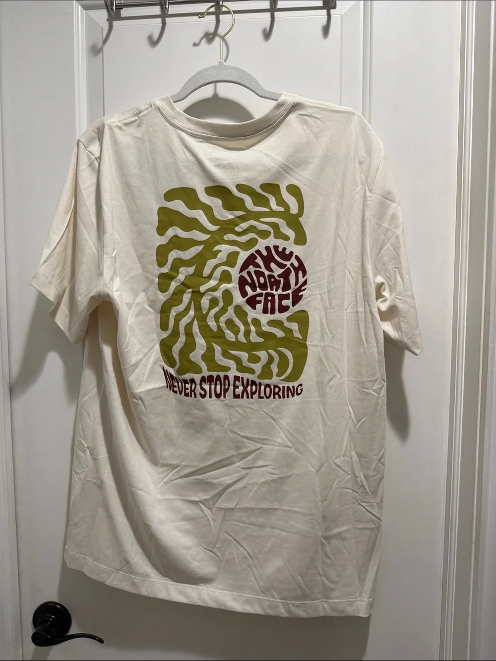 The North Face Men's Short-Sleeve Logo T-Shirt in Off-White